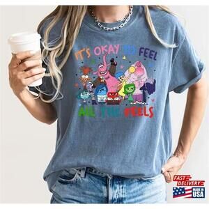 Its Okay To Feel All The Feels Tshirt Disney Shirt Therapy Teacher Gift Unisex